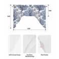 thumbnail image 6 of Navy Blue Coral Coastal Kitchen Curtains Swag Valance for Windows/Bathroom/Cafe, Summer Beach Starfish Nautical Rod Pocket Drape Panel Swag Curtain Valance for Bedroom/Living Room 55''x36'', 6 of 6