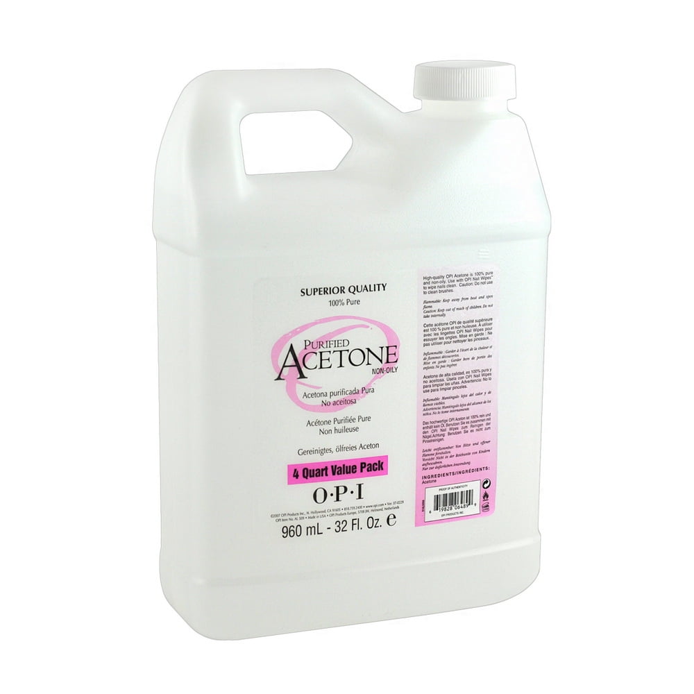 OPI Purified Acetone Nail Polish UV Gel Polish Remover 32oz Walmart