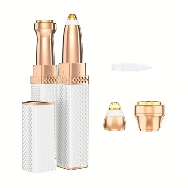 2025 Afeitadora de labios multifuncional 2 en 1 con luz LED, afeitadora de vello de axilas y piernas, afeitadora eléctrica de cejas, depiladora para mujeres