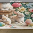thumbnail image 5 of Ambesonne Spring Place Mats Set of 4, Easter Happy Flowers Rabbits, Standard Size, Beige Coral Multicolor, 5 of 5