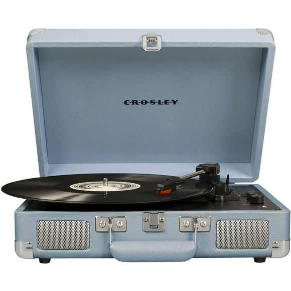 Crosley CR8005F-TN Cruiser Plus Vintage 3-Speed Bluetooth in/Out Suitcase Vinyl Record Player Turntable, Tourmaline