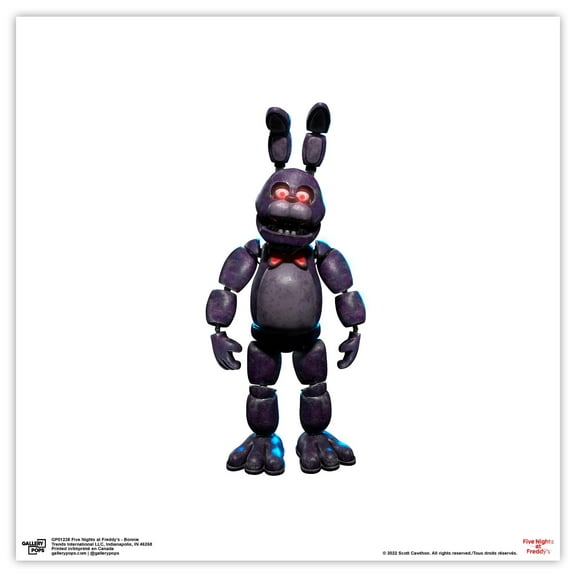 Gallery Pops Five Nights at Freddy's - Bonnie Wall Art, Unframed Version, 12" x 12"