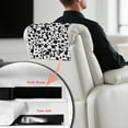 thumbnail image 6 of SCRAWLGOD Cow Print Splash Black White 3 PCS Sofa Headrest Protector Waterproof Recliner Headrest Cover Chair Head Rest Cover for Sofa,Office Chair,Theater Seat 17 x 27 in, 6 of 7