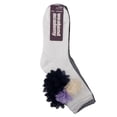 thumbnail image 2 of Weekend Academy Girls’ 3-Pack Floral Appliqué Crew Socks Sizes S-L, 2 of 6