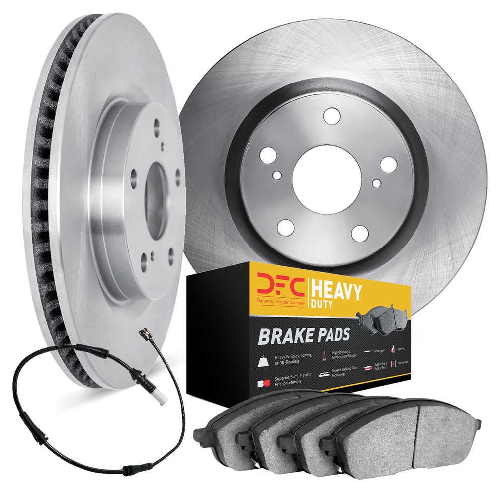 Dynamic Friction Company 6232-40008 DFC Rotors with Heavy Duty Brake Pads includes Sensor