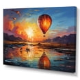 thumbnail image 2 of Designart "Yellow Hot Air Ballon expressionistic" Hot Air Balloon Wall Art Print, 2 of 5