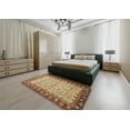 thumbnail image 4 of Ahgly Company Indoor Round Abstract Saddle Brown Oriental Area Rugs, 3' Round, 4 of 6