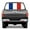 French Flag Design, variant on Pickup Car Window Stickers Decal Rear Window Decals for Trucks One Way Visual Waterproof Truck Back Window Tint Decal Graphic Perforated Vinyl Truck Stickers 66X 22inch Star-Spangled Skull Graphic