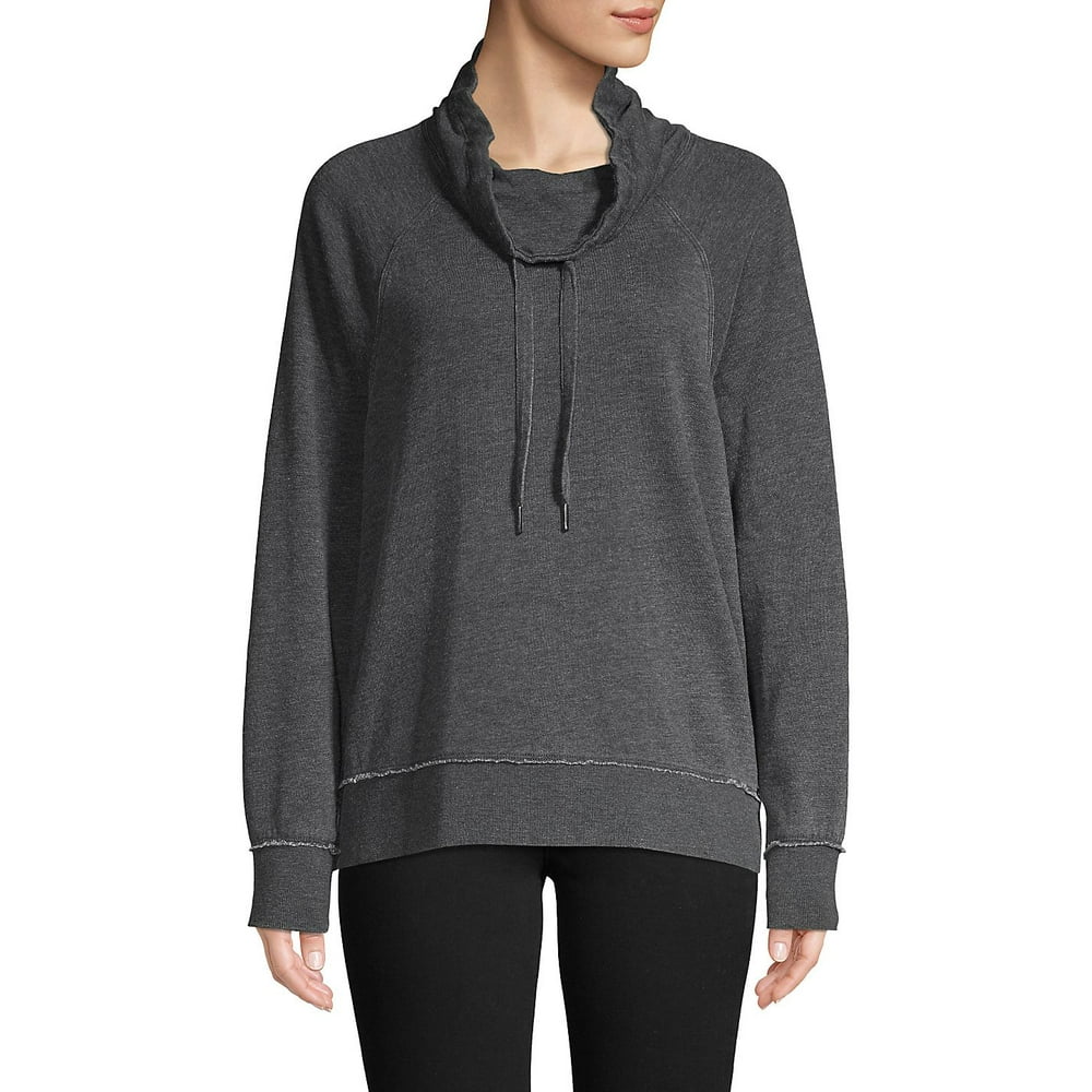 Calvin Klein Performance - Cowl-Neck Drawstring Zip-Side Sweatshirt ...