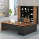thumbnail image 3 of Modern Multifunctional Office Desks Workbench Luxury Studying Executive Office Desks Storage Writing Scrivania Room Furnitures My Lux Decor Round, 3 of 30