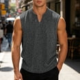 thumbnail image 2 of IhhxPro Big and Tall Men's V-Neck Sleeveless Tank Top Summer Casual Tee Textured Muscle Shirt Lightweight Breathable Athletic Gym Workout Beach Layering Loose Fit M-3XL, 2 of 9