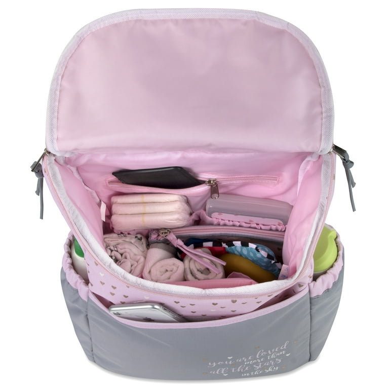 Baby Essentials 5-in-1 Diaper Backpack Pink
