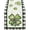 E, variant on St. Patrick's Day Shamrock Linen Table Runner - Four-Leaf Clover Irish Table Flag, Festive Linen Table Cloth for Irish Holiday & Party Table Decor