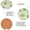 thumbnail image 2 of Flat Jungle Print Car Coasters, Set of 2 Non-Slip Coasters with Finger Grooves for Most car interiors, Unisex Home Decor, 2 of 6