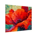 thumbnail image 2 of Marion Rose 'Red Poppy III' Wood Slat Art, 2 of 3