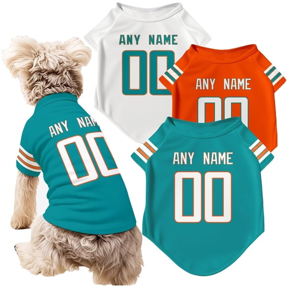 Camiseta para perros ANTKING Miami Jersey Style nombre/número personalizados