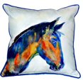 thumbnail image 2 of Blue Horse Small Indoor/Outdoor Pillow 12x12, 2 of 3