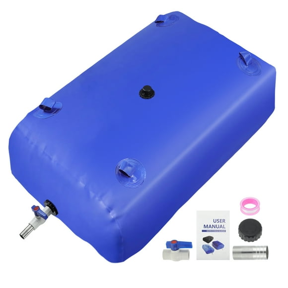 Depósito de Agua Bladder 540L/142.7Gal Contenedor de Almacenamiento Plegable Tanque de Agua Portátil Emergencia Bolsa de Agua Suave RV Camping