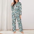 thumbnail image 2 of Balery Flowers In Vintage Pattern Pajama Sets for Women Long Sleeve 2 Piece Sleepwear Loungewear Sets Soft PJ's with Pockets Long Sleeve Comfy Pj Sets-Small, 2 of 7