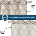 thumbnail image 4 of Vargottam Block Floral Design Sheer Georgette Curtains for French Doors & Balcony - 2 Panels, 96" Long, Light Filtering, Grommet Top Printed Drapes for Living Room or Lounge, 4 of 9