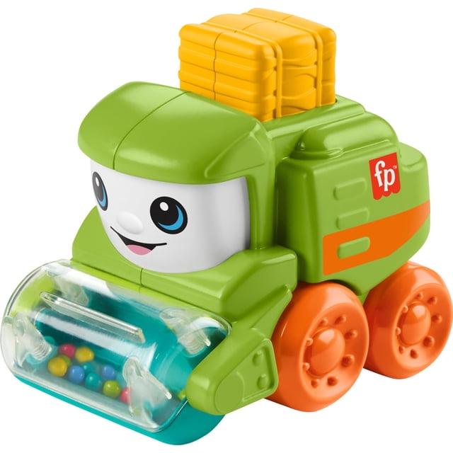Fisher-Price Vehículo de Juguete con Empuje para Tractor Rollin' para Bebés con Actividades Motoras Finas