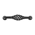thumbnail image 6 of Renovators Supply Black Birdcage Cabinet Pull 5" L Wrought Iron handles Rust Resistant Decorative Pulls for Kitchen Drawer doors w/Screws Pack of 6, 6 of 8