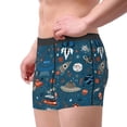 thumbnail image 2 of Yiaed Cartoon Space1 Print Men's Soft Cotton Boxer Shorts Breathable Boxers Underwear Moisture-Wicking Underwear Stretch Boxer Briefs for Man-XX-Large, 2 of 5