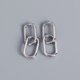 thumbnail image 2 of Pendientes de aro ovalados de doble anillo de plata para mujer, pendientes de eslabones de cadena de aro cuadrado para regalos de mujer, 2 of 5