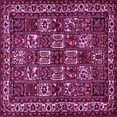 thumbnail image 1 of Ahgly Company Machine Washable Indoor Square Animal Pink Traditional Area Rugs, 6' Square, 1 of 4