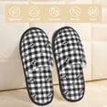 thumbnail image 2 of Balery Anchor Black Tartan Plaid Pantuflas de Casa de Felpa Silenciosas con Diseño Estampado, Zapatillas Cómodas Antideslizantes de Algodón para Interior-Medium, 2 of 8