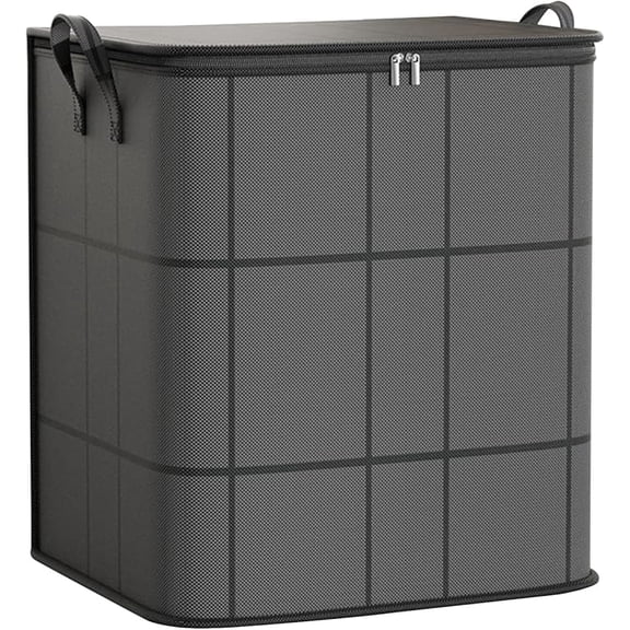 2 PCS 140L Large Capacity Storage Bag, Waterproof & Dustproof Foldable Closet Organizer, Heavy Duty Moving Bag with Handles & Zippers for Clothes, Comforters, Blankets