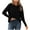 Black, variant on WREESH Fashion Pullover Women's Solid Color Long Sleeved Knitted Sweater Round Neck Top Sweater Black