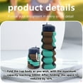 thumbnail image 5 of Arcticwind Colorful Collapsible Water Bottle, BPA-Free Silicone 17oz Travel Bottle with Handle & Carabiner, Portable Leak-Proof Sports Bottle for Camping, Hiking, Cycling - Reusable & Compact, 5 of 5
