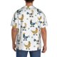 thumbnail image 3 of Fotbe Farm Roosters Camisa Estampada de Manga Corta para Hombre, Casual de Verano, Estilo Playero, Sin Arrugas-Medium, 3 of 5