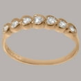 thumbnail image 3 of LBG British Made Solid 14k Rose Gold ring with Cubic Zirconia Womens Eternity Ring - 33 size options - Size 9.75, 3 of 9