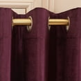 thumbnail image 2 of SAFAVIEH Creslia Contemporary Eggplant Solid Grommet Blackout Curtains, 52" x 84", 2 of 5