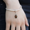 thumbnail image 3 of I Love Cheese Puffs Hand Print and Crumbs Funny Italian European Style Bracelet Oval Charm Bead, 3 of 4