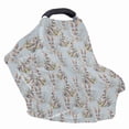 thumbnail image 4 of Renewold Easter Rabbit Floral Blue Baby Car Seat Covers Nursing Scarf Car Seat Canopy Shopping Cart Cover and High Chair Cover Protect Babies and Breastfeeding Mothers, 4 of 7