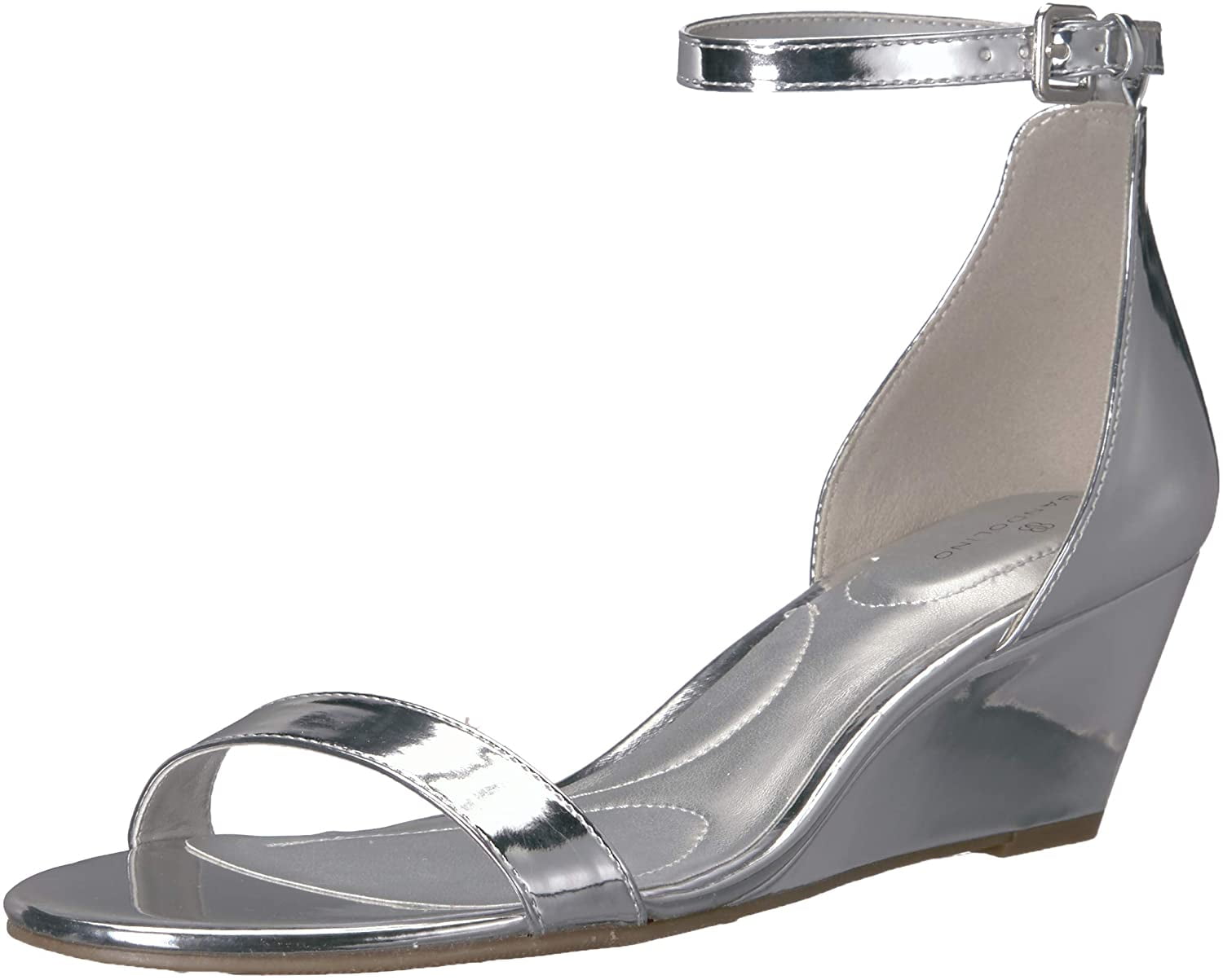 bandolino silver wedge sandals