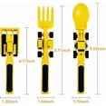 thumbnail image 3 of Juego de tenedores, cucharas y cuchillos para niños con temática de vehículos de construcción, 3 of 6