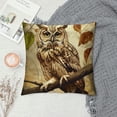 thumbnail image 2 of Creowell Funny owl Sitting on a Branch，Pillow Covers Printed Throw Pillow Cases Outdoor Decorative Pillow Covers Multi-Size，Yellow, 2 of 5