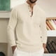 thumbnail image 1 of pstuiky manga larga de hombre, Blusa/camisa informal y moderna de manga larga con botones para hombre salir tops xl, 1 of 9