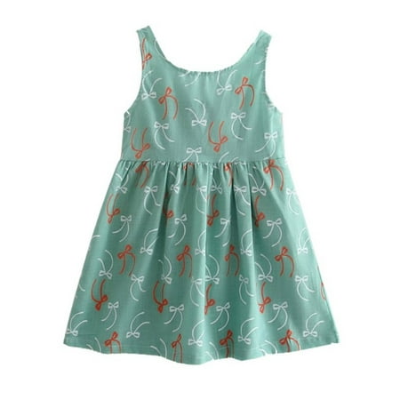 

kacakid Baby Girls Cotton Vest Dress Kids Sundress Princess Shirt Dresses