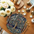 thumbnail image 2 of Tree Floral Round Placemats Set of 4 for Dinning Tables,Heat-proof Braided Table Mats 13 Inch,Boho Vintage Country Botanical Patterns Washable Place Mat for Kitchen Restaurant Party Table Decor, 2 of 9