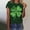 06Green, variant on mihongmao Shamrock Print T Shirts for Women Ladies and Gentlemen's Casual St. Patrick Print Short Sleeved Round Neck Top Green S