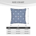 thumbnail image 5 of LNWH Blue Seamless Flower Art Throw Pillow Covers, Square Soft Linen Decorative Pillow Cases, 18"x18", 5 of 8