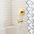 thumbnail image 2 of Design House Slip-On Pull-Up Wall Mount Tub Diverter Spout, Satin Gold, 2 of 16