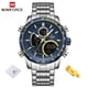 thumbnail image 1 of Reloj NAVIFORCE a la moda para hombre, reloj deportivo de marca de lujo para hombre, reloj de pulsera de cuarzo con cronógrafo, reloj militar resistente al agua con correa de acero Tan Jianjun unisex, 1 of 2