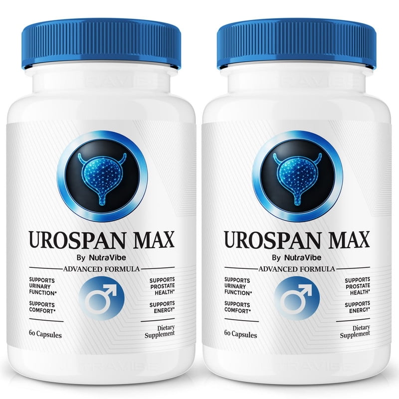 (2 Pack) Urospan Max Capsules - UrospanMax Prostate Support Formula with Natural Blend for Urinary Flow, Comfort & Balance | Easy-to-Swallow Daily Pills for Over-All Wellness (120 Capsules)