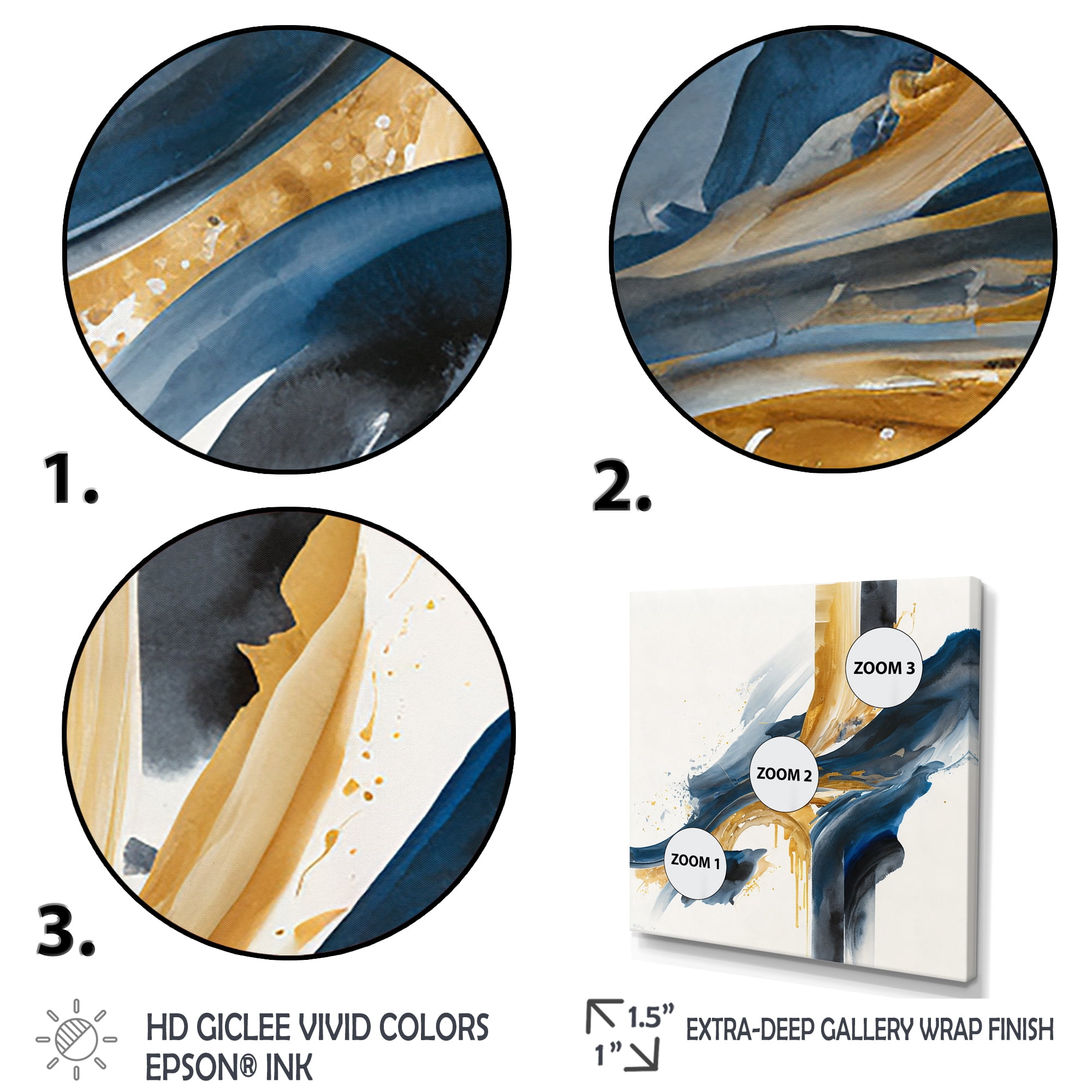 Designart Stylish Spiral Abstract VI Canvas Wall Art